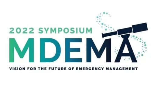2022 symposium MDEMA Vision for the future of emergency management logo